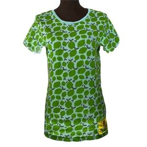 Bacardi rum lime print tee shirt green size large